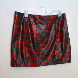 Punk Leather Mini Skirt